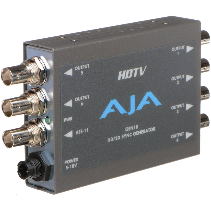GEN10-R0 AJA is a high-performance video and audio interface device designed for professional media production. It provides flexible I/O solutions, featuring multi-channel video support and robust connectivity for seamless integration in broadcast and post-production environments.