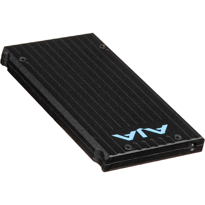 PAK256-X3 AJA storage module, offering 256GB capacity for high-performance video recording and editing in 4K and HD workflows.