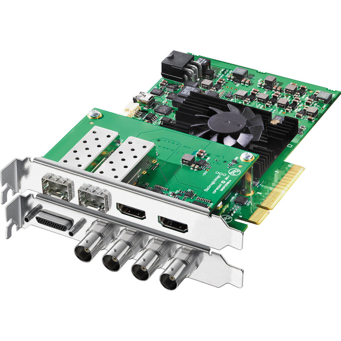The Blackmagic Design DeckLink 4K Extreme 12G is a high-performance video capture and playback card designed for 4K workflows. With 12G-SDI support, it provides ultra-fast, high-quality input and output for broadcast, post-production, and professional video environments. This card allows seamless 4K video editing, live streaming, and monitoring, making it an ideal solution for demanding video production tasks.
