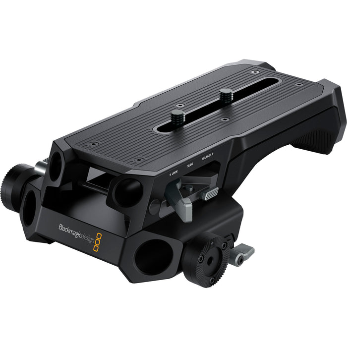 Blackmagic Design CINEURSAC/BASEPLT19 – 19mm Baseplate for URSA Cine 12K with Rod Support and Shoulder Pad