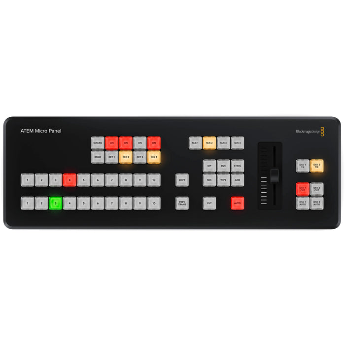 SWPANELAA1ME10 - A professional control panel for live production switchers, offering intuitive interface and advanced functionality for seamless switching, keying, and media control in broadcast environments.