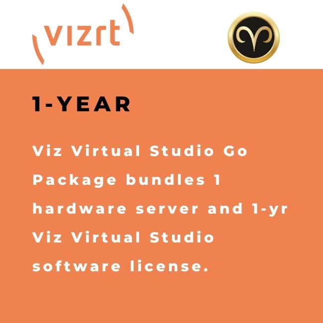 Vizrt Viz Virtual Studio Go Package VVSGPNY1 for portable AR and virtual set production