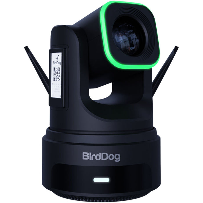 BirdDog X4 Ultra 4K PTZ Camera in black with AI tracking and 20x optical zoom