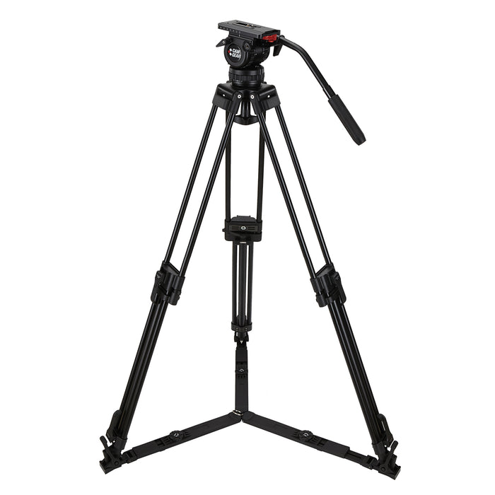 Camgear DV6P ALGS Camera Tripod – Professional Fluid Head Tripod for Smooth and Stable Video Capture