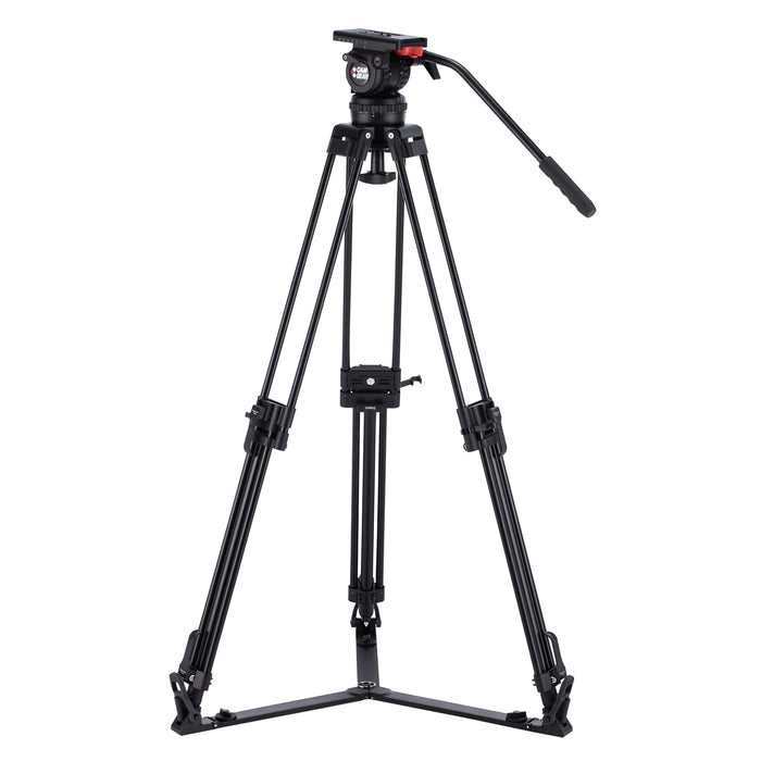 Camgear V10P ALGS Professional Camera Tripod with Fluid Head for Smooth Video Capture