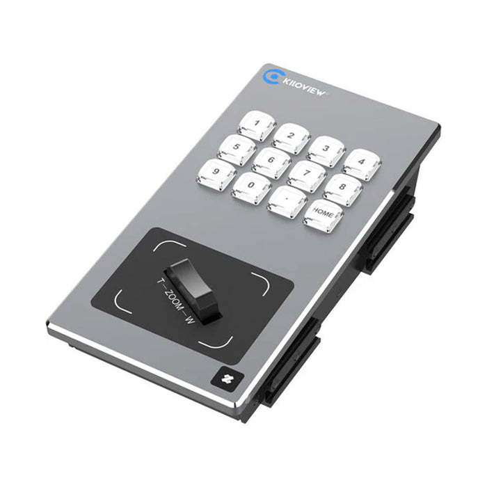 Kiloview DZ-01 Zoom Control Deck with customizable buttons and zoom rocker for precise camera control in video production.