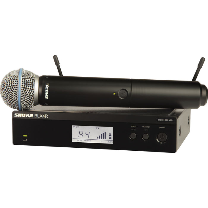 Shure BLX24R/B58 Rackmount Wireless Handheld Microphone System with Beta 58A Capsule – J11 Band