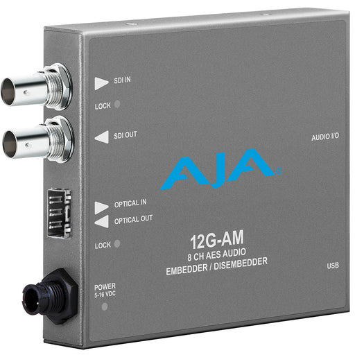 12G-AM is a high-performance video and audio interface offering 12G-SDI support for 4K workflows, providing seamless connectivity and versatile I/O options.