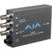 AJA ADA4 compact 4-channel bidirectional audio A/D and D/A converter with XLR connectivity and support for AES and analog audio formats.