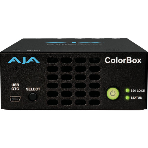 AJA COLORBOX-R0 is a compact, real-time color management device for advanced LUT processing, color conversion, and HDR/SDR workflows.