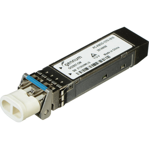 AJA FiDO-2T-LC dual-channel 3G-SDI to LC fiber optic transmitter, compact mini-converter for long-distance HD video transmission.