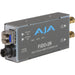 Dual-channel fiber optic to 3G-SDI receiver with LC connectors for reliable HD video signal conversion over long distances.