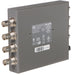 Four-channel 3G-SDI to fiber optic transmitter with ST connectors for high-density HD video signal transmission over long distances.