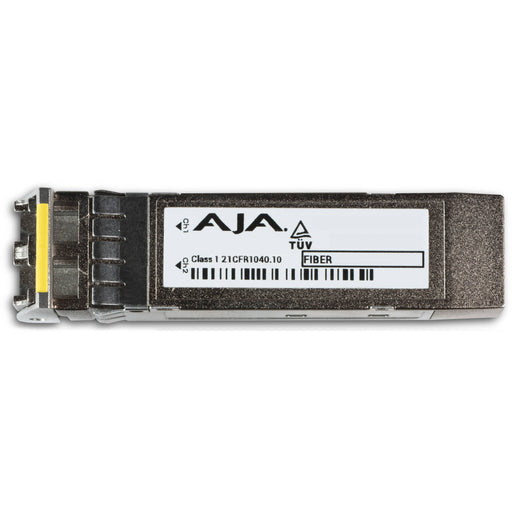 AJA HDBNC-2TX-12G dual-channel 12G-SDI transmitter module with HD-BNC connectors, designed for high-resolution video over coax in rack-mounted systems.