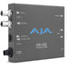 AJA HI5-12G-R0 is a 12G-SDI to HDMI 2.0 converter, supporting up to 4K/UltraHD 60p video, HDR, and embedded audio for professional workflows.