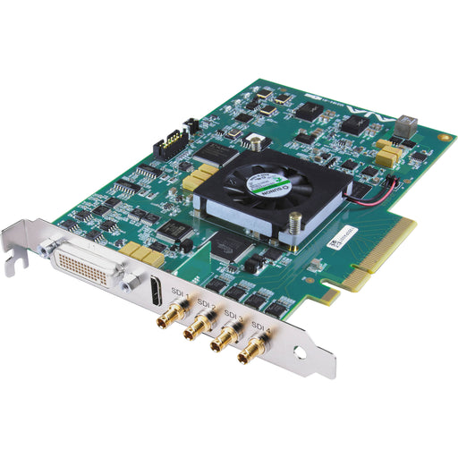 AJA KONA-4-R0 – Professional PCIe video I/O card with quad 3G-SDI and HDMI output for high-resolution 4K/UltraHD and multi-format workflows.