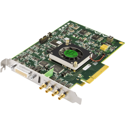 AJA KONA-4-R0-S01 – Professional PCIe video I/O card with quad 3G-SDI and HDMI output for high-quality HD, 2K, and 4K video workflows.