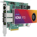 AJA KONA IP25 – 8-lane PCIe Gen 4.0 card with bidirectional uncompressed video over SMPTE ST 2110 IP, dual 10/25 GigE SFP cages, and 1 GigE RJ-45 control.