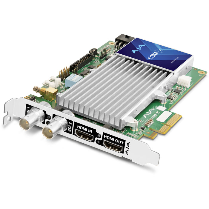 AJA KONA-X-OP-R0 – Optional breakout panel for KONA-X, providing additional audio and reference connectivity for professional workflows.