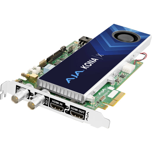 AJA KONA-X-R0 – High-performance I/O card with dual 12G-SDI ports, HDMI 2.0, and advanced processing for 4K/8K workflows.