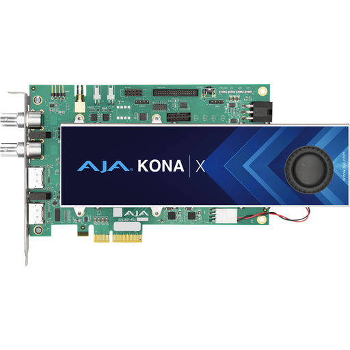 AJA KONA-X-R0 – High-performance I/O card with dual 12G-SDI ports, HDMI 2.0, and advanced processing for 4K/8K workflows.