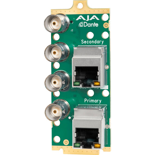 OG-DANTE-12GAM: A high-performance audio and video interface that integrates Dante audio networking with 12G-SDI, designed for professional broadcasting and production.