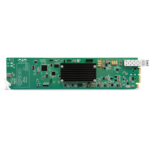 AJA OG-Hi5-12G-TR openGear card – 12G-SDI to HDMI 2.0 transmitter and receiver module for 4K/UltraHD video signal conversion.