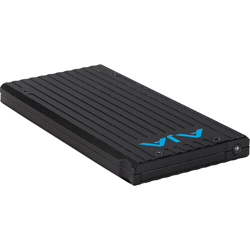 ​AJA PAK2000-X4 2TB SSD Module for Ki Pro series and CION camera, featuring enterprise-level SSD in a rugged aluminum enclosure for reliable high-capacity recording.