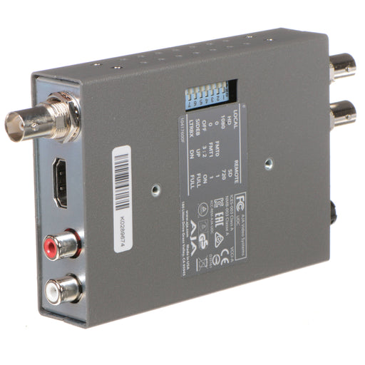 AJA UDC Mini-Converter – Up/down/cross converter for SD, HD, and 3G-SDI signals with high-quality scaling and frame rate conversion.