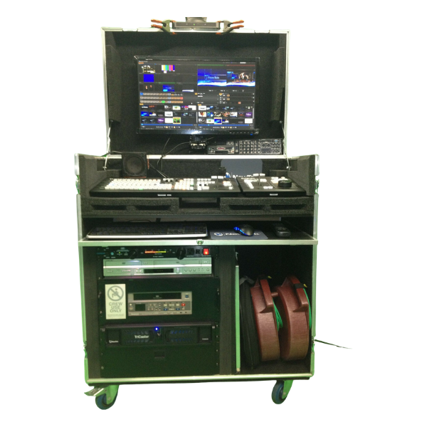 The TC2GO Airpack I Production Travel Road Case is engineered for professionals who require a reliable and portable solution for transporting their 19" rack-mounted production equipment. Single 24 Inch Monitor mounts for broadcast or computer monitor. Single 3RU rack mounts on upper side for dual 7 inch monitors. Single 8RU Shock mount equipment rack.