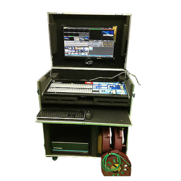 The TC2GO Airpack I Production Travel Road Case is engineered for professionals who require a reliable and portable solution for transporting their 19" rack-mounted production equipment. Single 24 Inch Monitor mounts for broadcast or computer monitor. Single 3RU rack mounts on upper side for dual 7 inch monitors. Single 8RU Shock mount equipment rack.