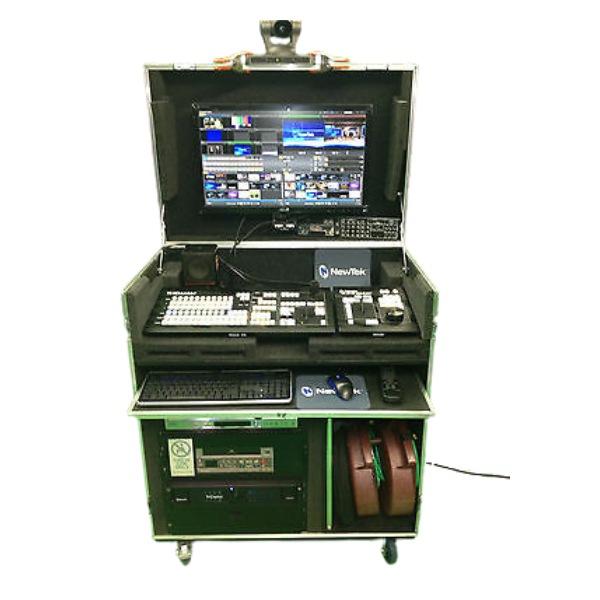 The TC2GO Airpack I Production Travel Road Case is engineered for professionals who require a reliable and portable solution for transporting their 19" rack-mounted production equipment. Single 24 Inch Monitor mounts for broadcast or computer monitor. Single 3RU rack mounts on upper side for dual 7 inch monitors. Single 8RU Shock mount equipment rack.