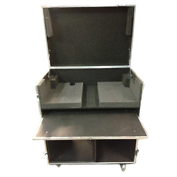 The TC2GO Airpack I Production Travel Road Case is engineered for professionals who require a reliable and portable solution for transporting their 19" rack-mounted production equipment. Single 24 Inch Monitor mounts for broadcast or computer monitor. Single 3RU rack mounts on upper side for dual 7 inch monitors. Single 8RU Shock mount equipment rack.