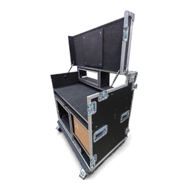 The TC2GO Airpack I Production Travel Road Case is engineered for professionals who require a reliable and portable solution for transporting their 19" rack-mounted production equipment. Single 24 Inch Monitor mounts for broadcast or computer monitor. Single 3RU rack mounts on upper side for dual 7 inch monitors. Single 8RU Shock mount equipment rack.