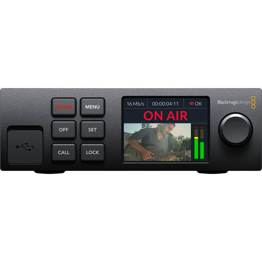 Blackmagic Design Web Presenter Pro - 12G-SDI input/output, USB webcam output, HDMI & SDI monitor outputs, dual streaming support, compact 1RU design, and advanced control features.
