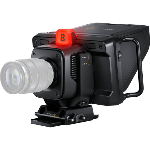 The Blackmagic Studio Camera 4K Plus G2 (model CINSTUDMFTG24PDDG2) is a compact, professional-grade camera designed for live production. It features a Micro Four Thirds lens mount, a large 7-inch HDR touchscreen display, and advanced color science for cinematic image quality. The camera supports 4K resolution and offers multiple connectivity options, including HDMI and USB-C, making it suitable for various broadcast and streaming applications.
