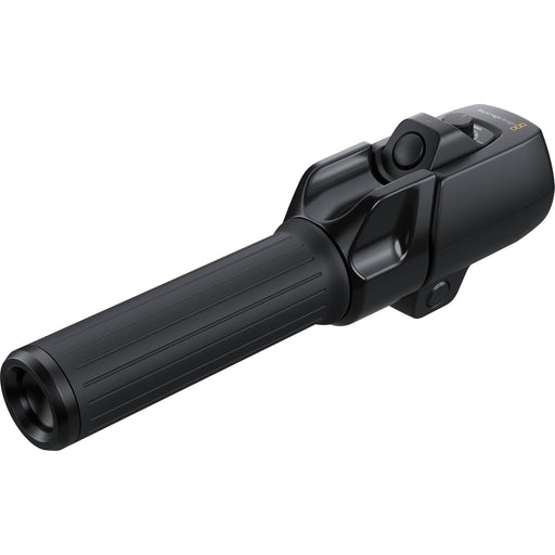 The Blackmagic Design Zoom Demand (CINSTUDMFT/H/FZD) is a control device for Blackmagic Studio 4K Plus and 4K Pro cameras. It offers precise zoom control with an in/out toggle, speed selection, and a record button. Featuring dual USB-C connections and a rosette mount for flexible camera attachment, it enhances ergonomic control during shoots.