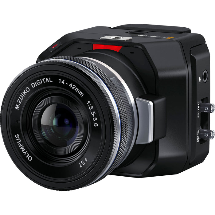 The Blackmagic Micro Studio Camera 4K G2 is an ultra-compact broadcast camera with a 4K sensor, 13 stops of dynamic range, and an MFT lens mount. It supports Ultra HD 2160p60, features 12G-SDI & HDMI outputs, built-in color correction, and records Blackmagic RAW to external USB disks. Its small size allows flexible placement without compromising image quality.