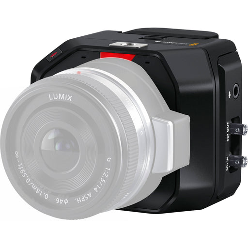 The Blackmagic Micro Studio Camera 4K G2 is an ultra-compact broadcast camera with a 4K sensor, 13 stops of dynamic range, and an MFT lens mount. It supports Ultra HD 2160p60, features 12G-SDI & HDMI outputs, built-in color correction, and records Blackmagic RAW to external USB disks. Its small size allows flexible placement without compromising image quality.