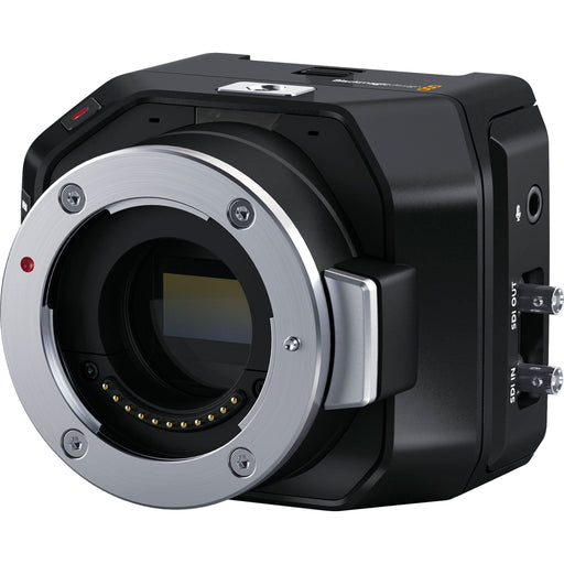 The Blackmagic Micro Studio Camera 4K G2 is an ultra-compact broadcast camera with a 4K sensor, 13 stops of dynamic range, and an MFT lens mount. It supports Ultra HD 2160p60, features 12G-SDI & HDMI outputs, built-in color correction, and records Blackmagic RAW to external USB disks. Its small size allows flexible placement without compromising image quality.
