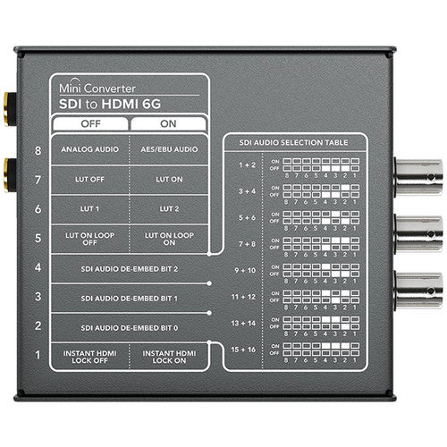 Blackmagic Design Mini Converter BiDirectional SDI/HDMI 6G 4K, a compact and professional-grade converter that supports bidirectional video conversion between SDI and HDMI, with support for 4K video resolutions up to 2160p60, making it ideal for high-quality video workflows in broadcast and production environments.