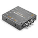 Blackmagic Design Mini Converter Audio to SDI 4K, a professional-grade converter that embeds analog or AES/EBU audio into 4K SDI video signals. Supporting both SD and HD video formats, it is ideal for high-quality audio integration in 4K broadcast and production workflows.