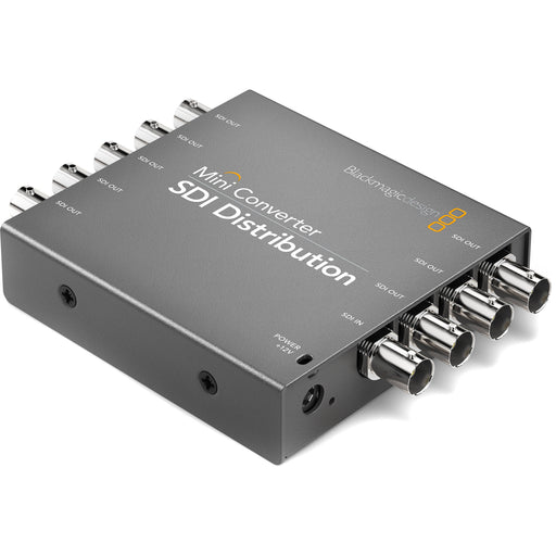 Blackmagic Design Mini Converter SDI to Analog, a professional-grade converter that converts SDI video signals into analog composite or component video, while also extracting and converting embedded SDI audio to balanced or unbalanced analog audio. Ideal for integrating SDI video into analog workflows.