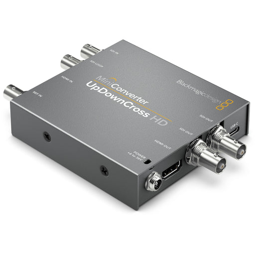 Blackmagic Design Mini Converter USB 3.0 Device Capture, a professional-grade converter that captures SD and HD video signals via SDI or HDMI inputs and streams them via USB 3.0. Ideal for live streaming, recording, and broadcast applications.