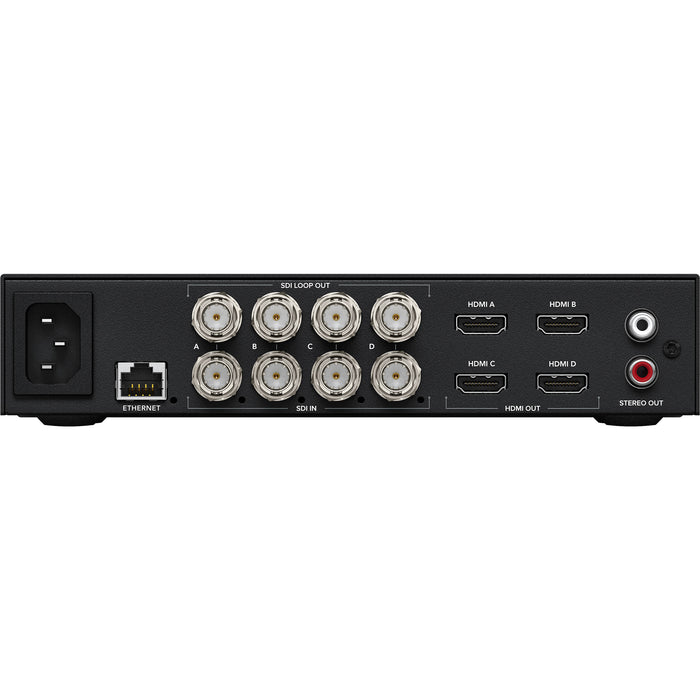 Blackmagic Design Teranex Mini SDI to HDMI 8K HDR Converter, a professional-grade device designed to convert high-resolution SDI video signals to HDMI outputs, supporting 8K video and HDR formats for advanced video production and monitoring.