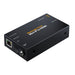 The Blackmagic Design Teranex Mini SDI to HDMI 8K HDR Converter (model CONVN8TRM/AA/SDIH) is a compact, rack-mountable device designed for professional 8K HDMI monitoring. It features a sleek, matte black finish with a front panel that includes a 2.2-inch color LCD screen for real-time signal monitoring, control buttons, and a rotary knob for intuitive navigation. The rear panel is equipped with four HDMI 2.0 Type A connectors, allowing connection to 8K televisions or monitors that feature quad HDMI inputs.