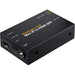 The Blackmagic Design 2110 IP Mini IP to HDMI SFP Converter (model CONVNVIPE/IP/HDMISFP) is designed to facilitate the monitoring of SMPTE-2110 IP video and audio content on HDMI displays. Its compact form factor allows for discreet placement behind displays, and it connects using a standard SFP socket that supports 10G optical fiber Ethernet modules, enabling long-distance connectivity. Additionally, it supports 3G, 6G, and 12G optical fiber SDI modules for compatibility with traditional SDI video setups. 