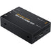 The Blackmagic Design 2110 IP Mini IP to HDMI SFP Converter (model CONVNVIPE/IP/HDMISFP) is designed to facilitate the monitoring of SMPTE-2110 IP video and audio content on HDMI displays. Its compact form factor allows for discreet placement behind displays, and it connects using a standard SFP socket that supports 10G optical fiber Ethernet modules, enabling long-distance connectivity. Additionally, it supports 3G, 6G, and 12G optical fiber SDI modules for compatibility with traditional SDI video setups. 
