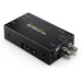 The Blackmagic Design 2110 IP Mini BiDirect 12G SFP Converter (model CONVNVIPF/IP/12G) is a compact device designed to integrate 12G-SDI broadcast cameras with SMPTE-2110 IP video systems. It features a 12G-SDI connection, supporting SD, HD, and Ultra HD standards up to 2160p60, and includes a 5-pin XLR talkback headset connection with volume control and a press-to-talk button. The converter also offers an SFP socket compatible with various optical modules, including 10G Ethernet, 3G-SDI, 6G-SDI or 12G-SDI.