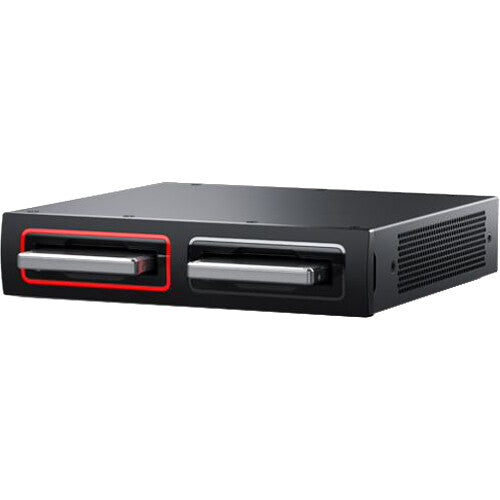 Blackmagic Design Cloud Dock 2 (DWCLDB/DOCK02) features dual 2.5" drive support, high-speed 10GBASE-T Ethernet connectivity, cloud integration, and real-time HDMI monitoring.